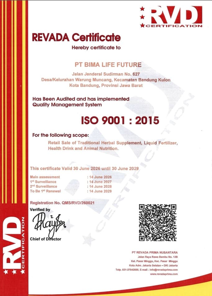 ISO 9001 PT BIMA