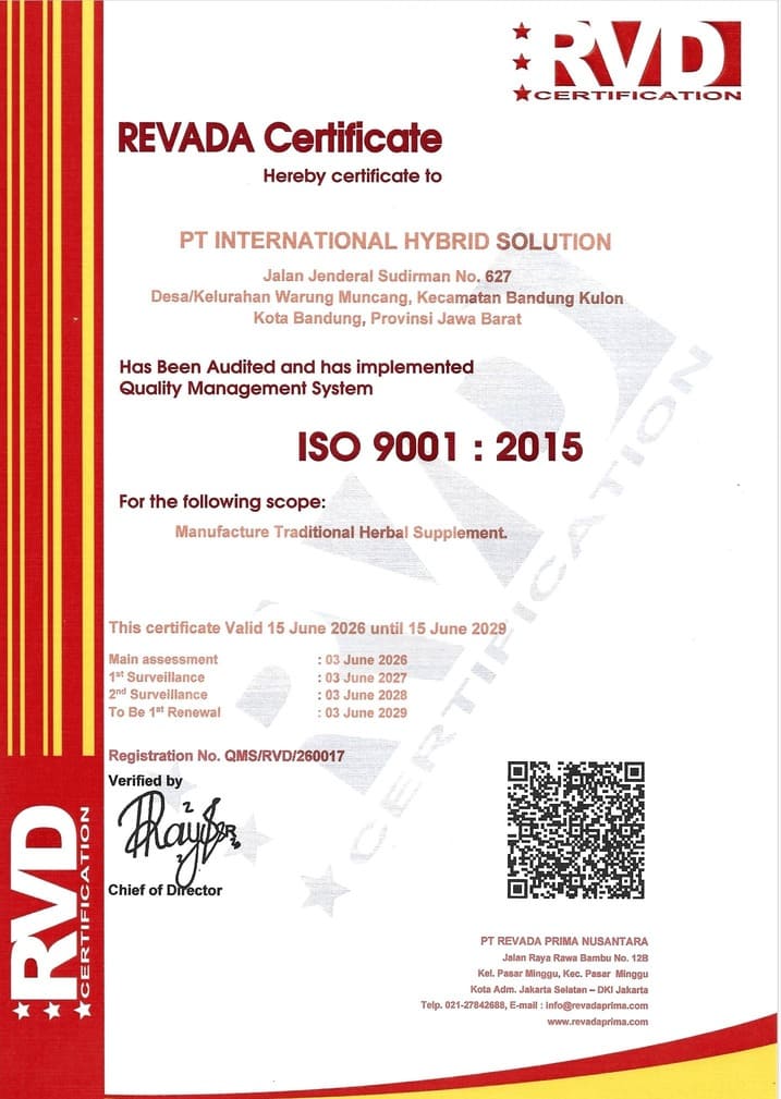 ISO 9001 Pabrik